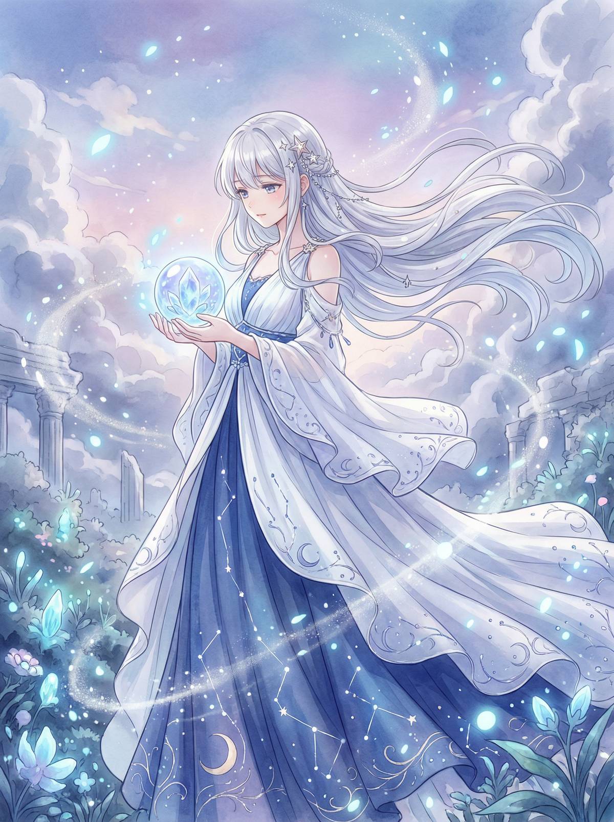 抖荫短视频动漫美图-星辰少女